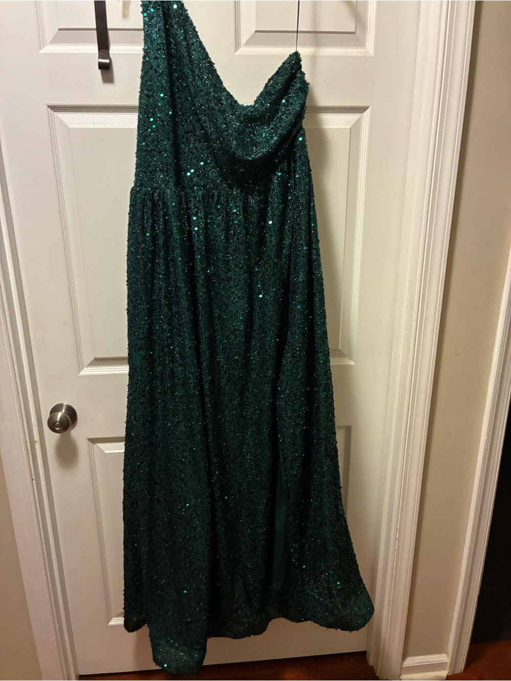 Faerity Emerald Sequin Evening Gown - Women Dresses-4X